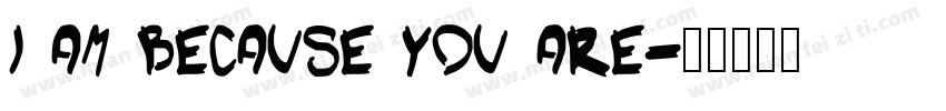 I am because you are字体转换
